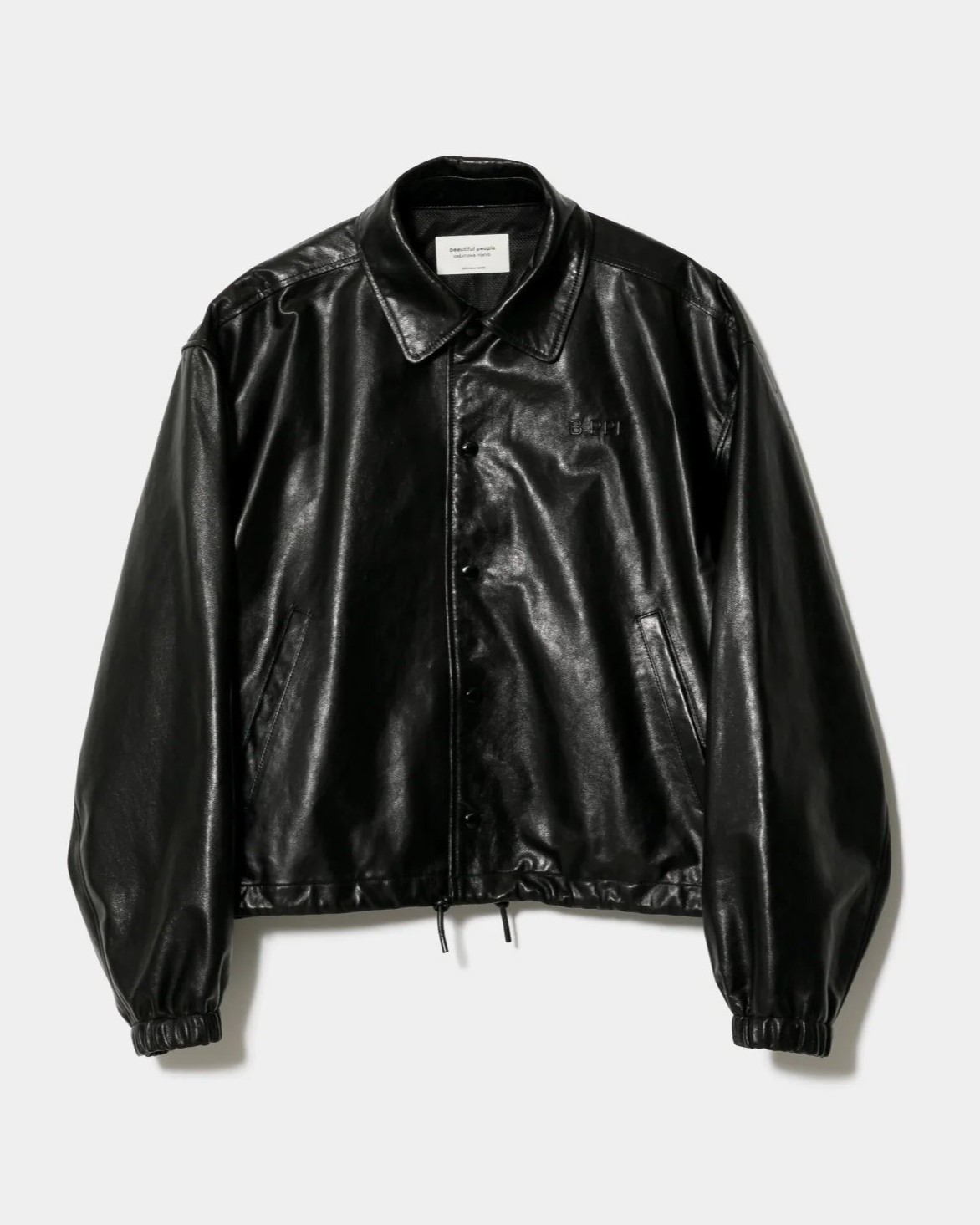 【スーパーSALE】【beautiful people / ビューティフルピープル】lamb leather coach jacket（1626402010）/レザージャケット、コーチジャケット