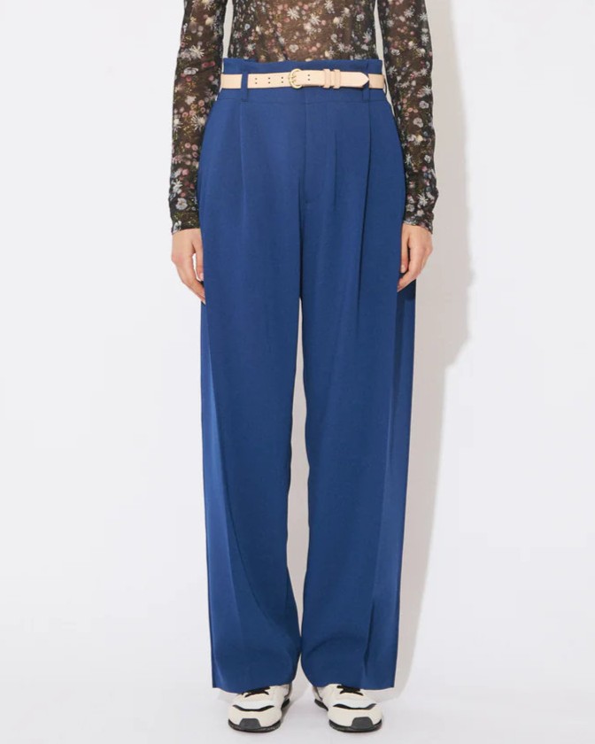 【即納】【beautiful people / ビューティフルピープル】triacetate double cloth side 2tuck pants（1646105030）｜UNIT