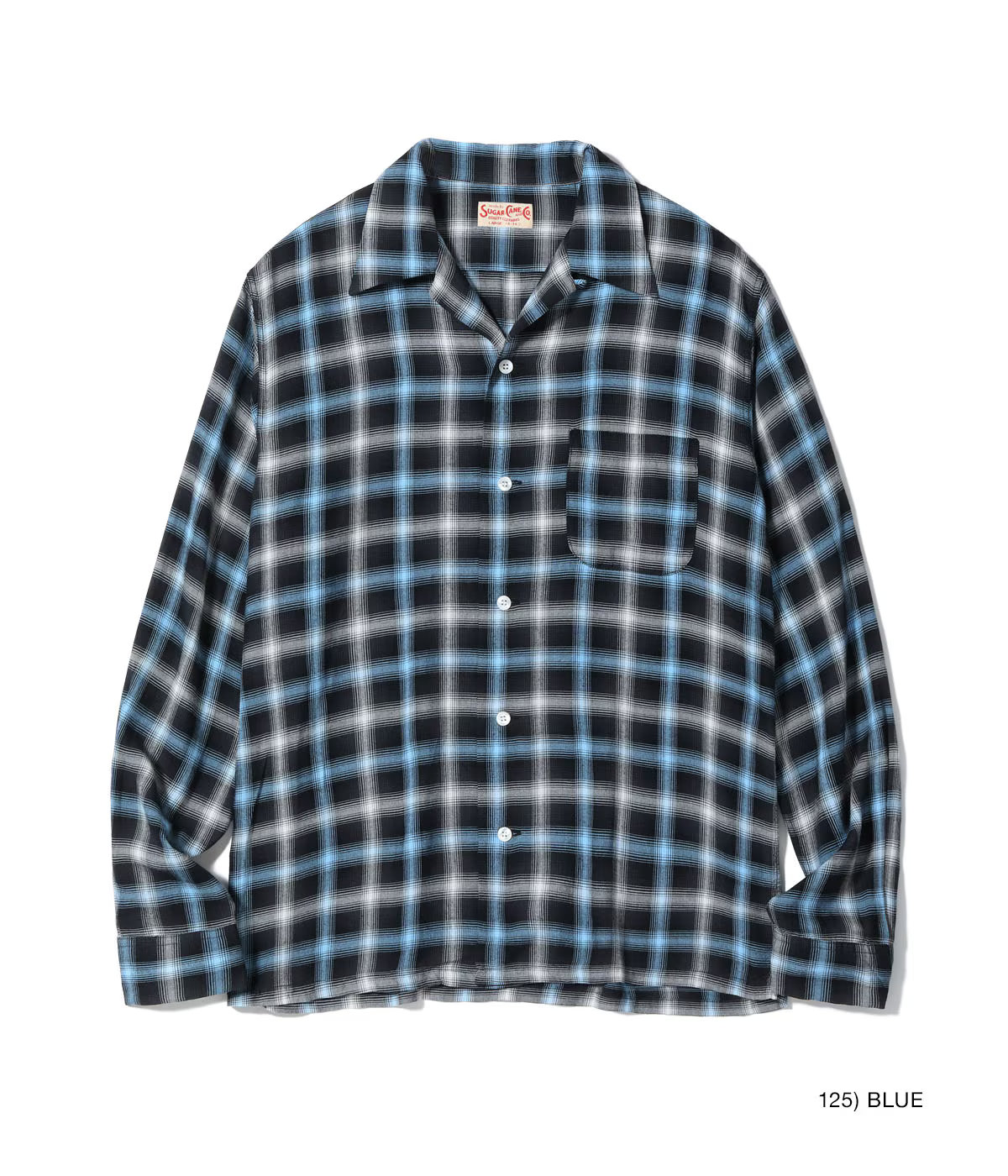 【POINT3倍】【SUGAR CANE /シュガーケーン】RAYON OMBRE CHECK OPEN SHIRT(SC29683) (シュガーケーン/バズリクソンズ/アウター/ジャケット/MENS/VINTAGE/レプリカ/ビンテージ/LEVIS/リーバイス)
