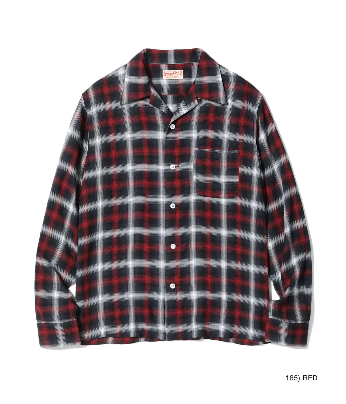【POINT3倍】【SUGAR CANE /シュガーケーン】RAYON OMBRE CHECK OPEN SHIRT（SC29683） (シュガーケーン/バズリクソンズ/アウター/ジャケット/MENS/VINTAGE/レプリカ/ビンテージ/LEVIS/リーバイス)
