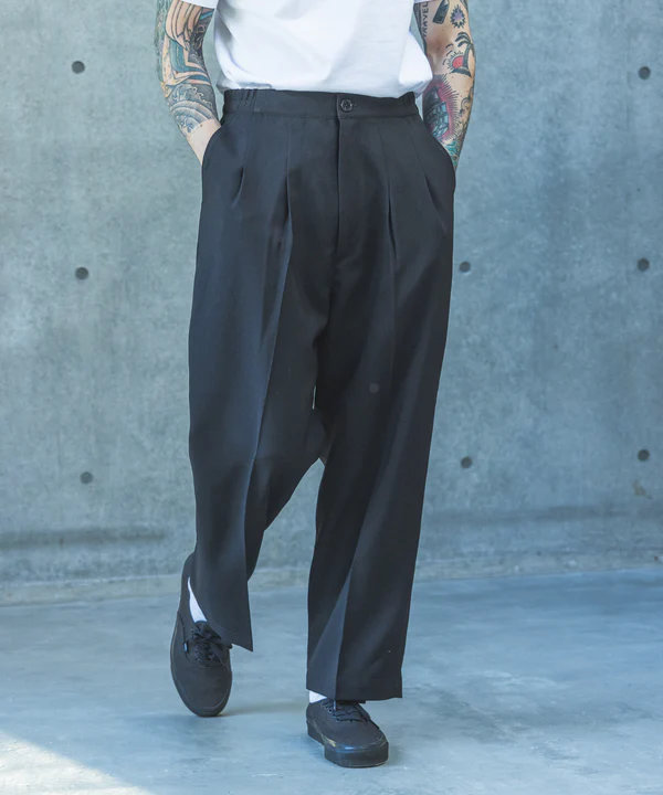 【POINT2倍】【MR.OLIVE檀那オリーブ】TROPICAL POPLIN / 2TACK WIDE EASY PANTS（M261121）（2色）