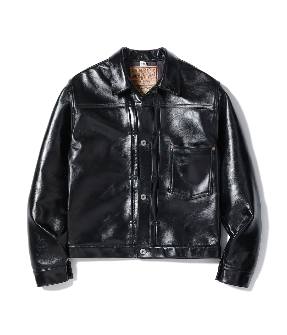 【POINT3倍】【BUZZ RICKSON\u0027S/バズリクソンズ】BR80665 / WILLIAM GIBSON COLLECTION BLACK LEATHER BLOUSE