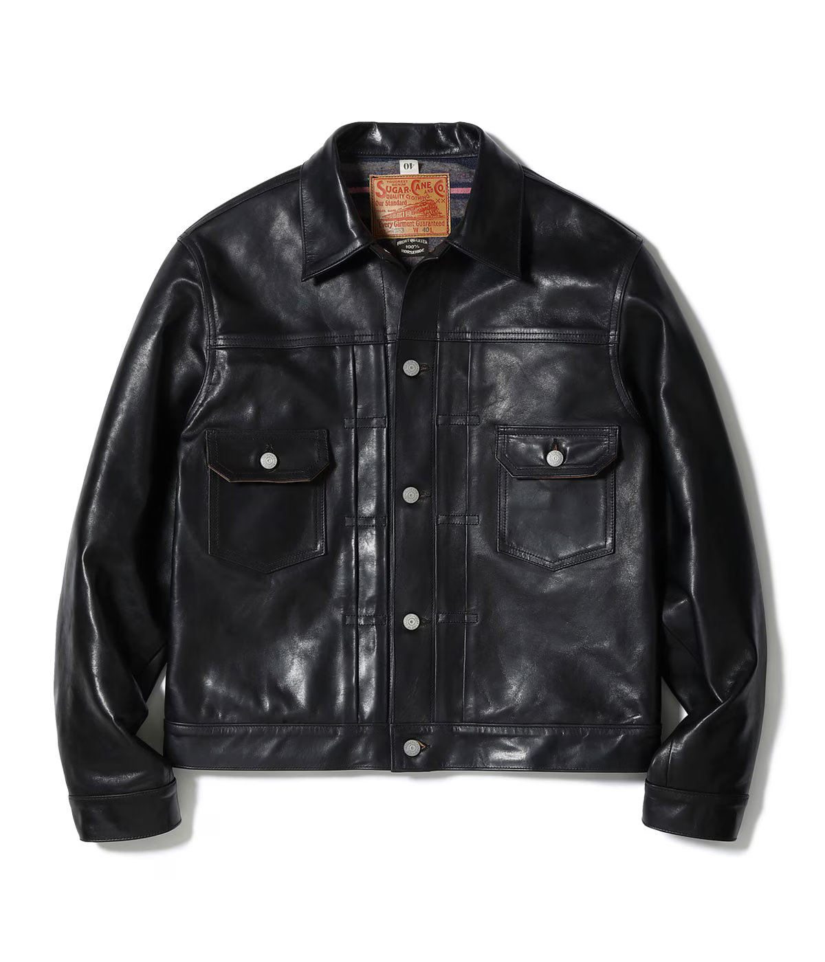 【POINT5倍】【SUGAR CANE /シュガーケーン】 BLACK HORSEHIDE LEATHER JACKET 1953 MODEL（SC80681） (アウター/ジャケット/MENS/VINTAGE/レプリカ/ビンテージ/LEVIS/リーバイス、1ST、first)