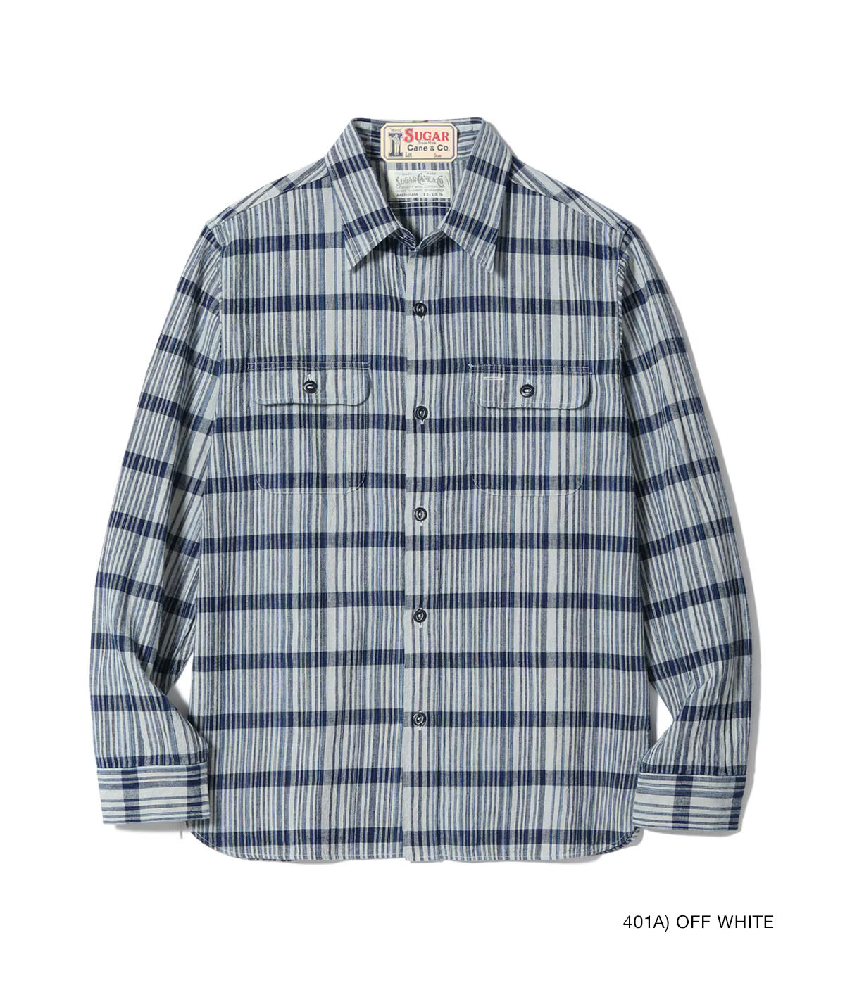 【POINT3倍】【SUGAR CANE /シュガーケーン】SC29591\u003cBR\u003eFICTION ROMANCE 5薬局衡オンス. INDIGO CHECK WORK SHIRT\u003cBR\u003e (アウター/上衣/MENS/VINTAGE/写し物/ビンテージ/LEVIS/リーヴァイズジーンズ)