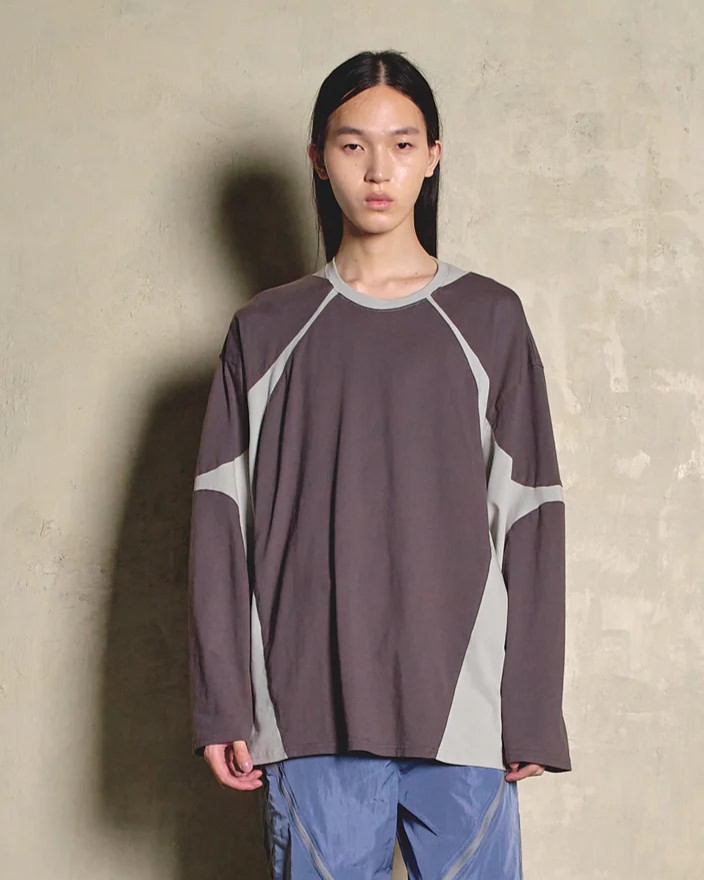 【POINT2倍】【WIZZARDはやりっ児】\u003cBR\u003eRIB PANELED L/S T-SHIRT\u003cBR\u003e(T-プルオーバー/トップス/26SS)
