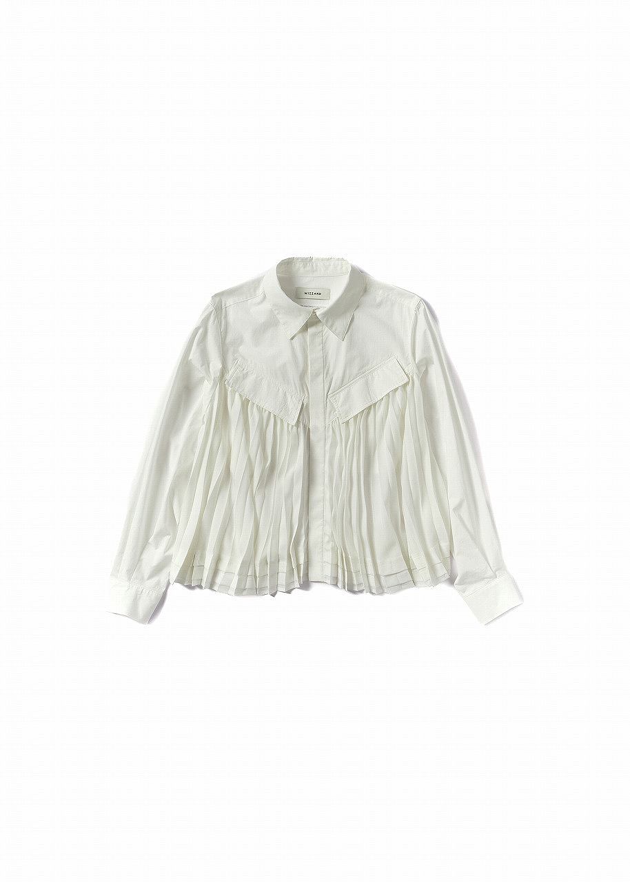 【POINT2倍】【WIZZARDウィザード】BOYFRIEND PLEATS SHIRTS(トップス/シャツ/25SS)｜UNIT