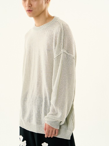 【POINT2倍】【DISCOVERED ディスカバード】BASIC OUTSEEM RAME CREW KNIT(3色)(トップス/ニット/25SS)｜UNIT