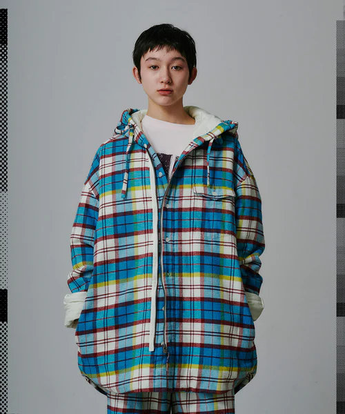 【POINT3倍】【FACETASM ファセッタズム】【25AW】PADDED CHECK JACKET（アウター、上衣（2色）\u003cBR\u003e