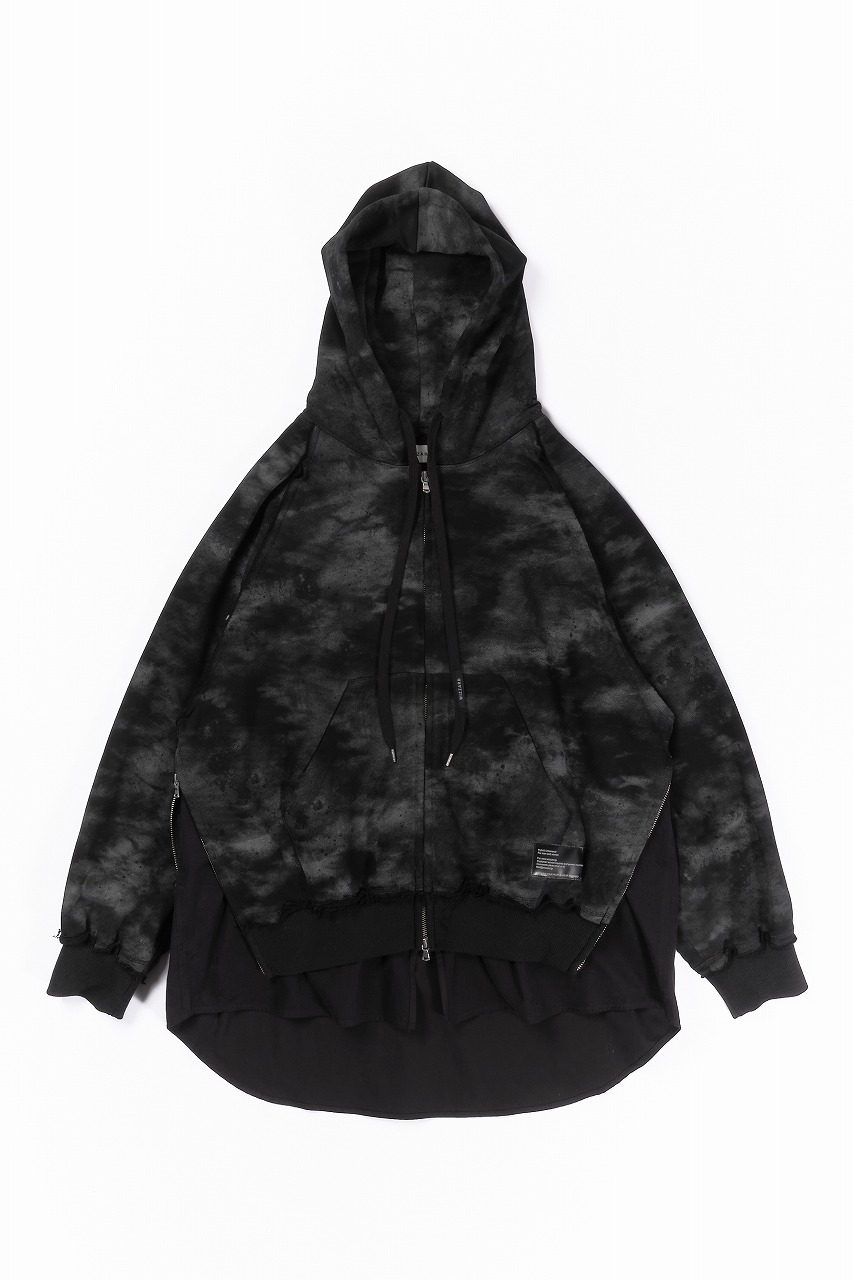 【POINT2倍】【WIZZARDはやりっ子】\u003cBR\u003e  FADE LAYERED ZIP HOODIE\u003cBR\u003e(アウター/フーディー/25AW) コート・ジャケット-メンズファッション