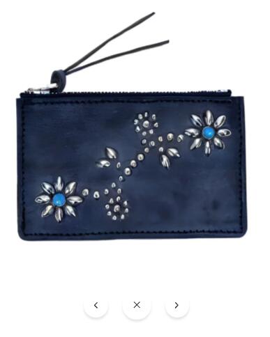 【美品】箱タグありTMT INDIGO LEATHER STADS WALLET TMT [ティーエムティー] INDIGO LEATHER STADS WALLET (MIDDLE