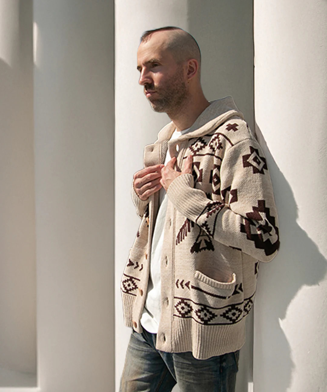 ●【TMTティーエムティー】EAGLE KNIT CARDIGAN (カウチン/デニム/MA1/25AW)