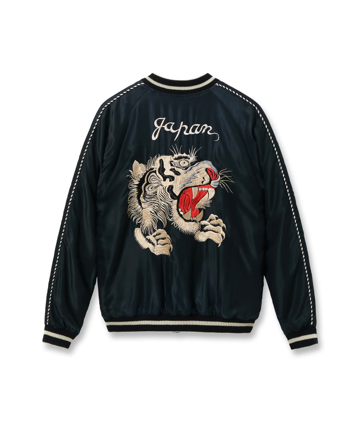 【POINT2倍】【即納】【TAILOR TOYO 仕立て屋オリエント】1950s Style Acetate Souvenir Jacket “TIGER HEAD” × “CHEVY LOVER” (AGING MODEL)（ヒムロック、ヒムロックスカジャンン、氷室京介着付ける、スカジャン、差し上げ物上衣、アウター、アラスカ州、蛇野ざらし、スカル）