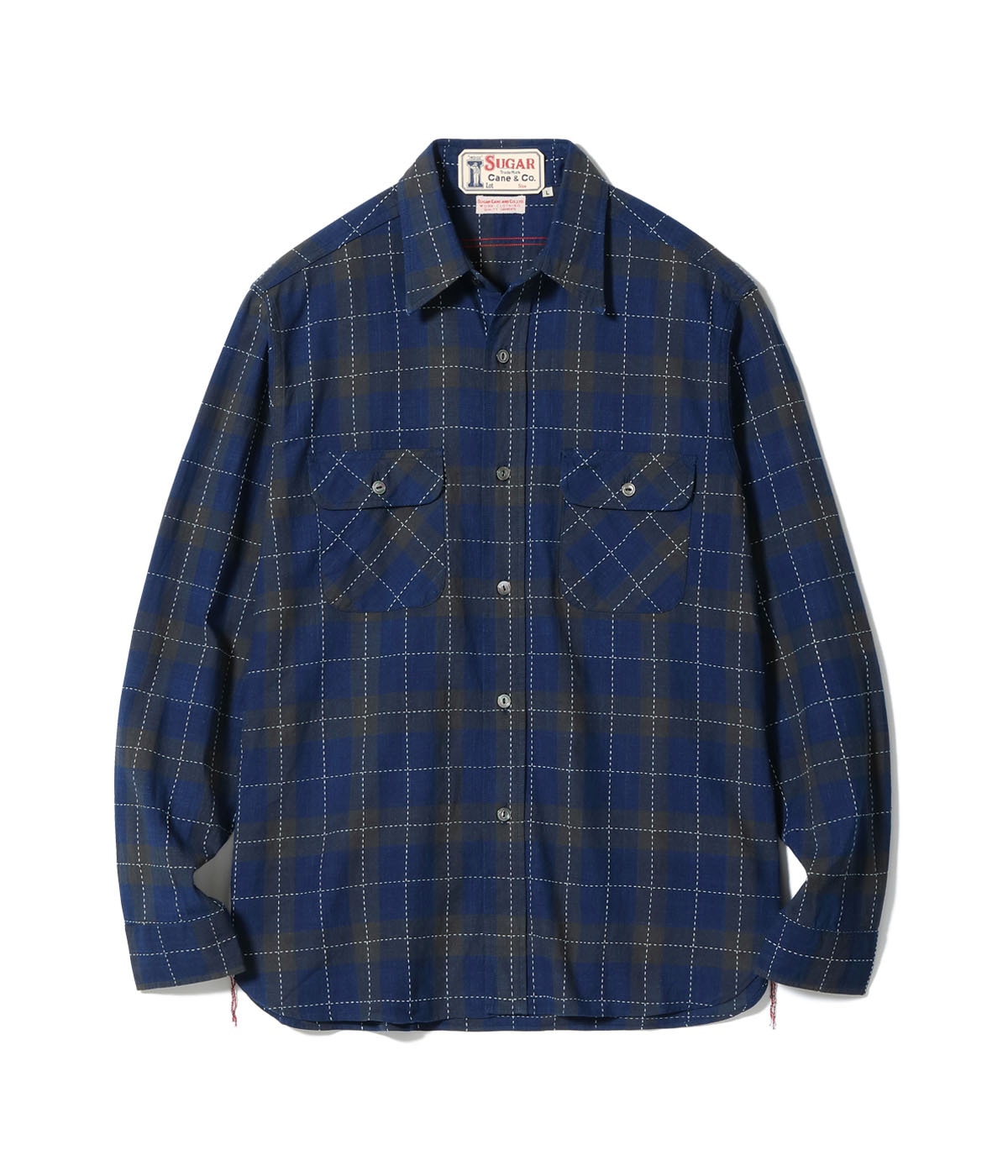 \u003cBR\u003e【POINT3倍】FICTION ROMANCE 5.5薬局衡オンス. INDIGO CHECK WORK SHIRT\u003cBR\u003e(アウター/上衣/MENS/VINTAGE/写し物/ビンテージ/LEVIS/リーヴァイズジーンズ、1ST、first)