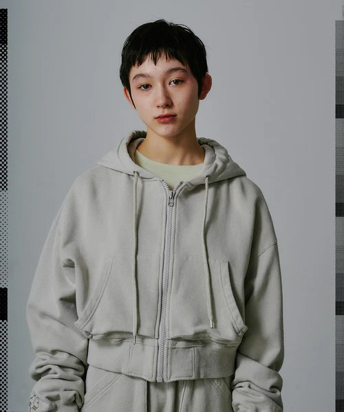 【25ss】【FACETASM ファセッタズム】CROPPED ZIP-UP HOODIE（4色） (パーカー/スウェット/UNISEX/25AW)