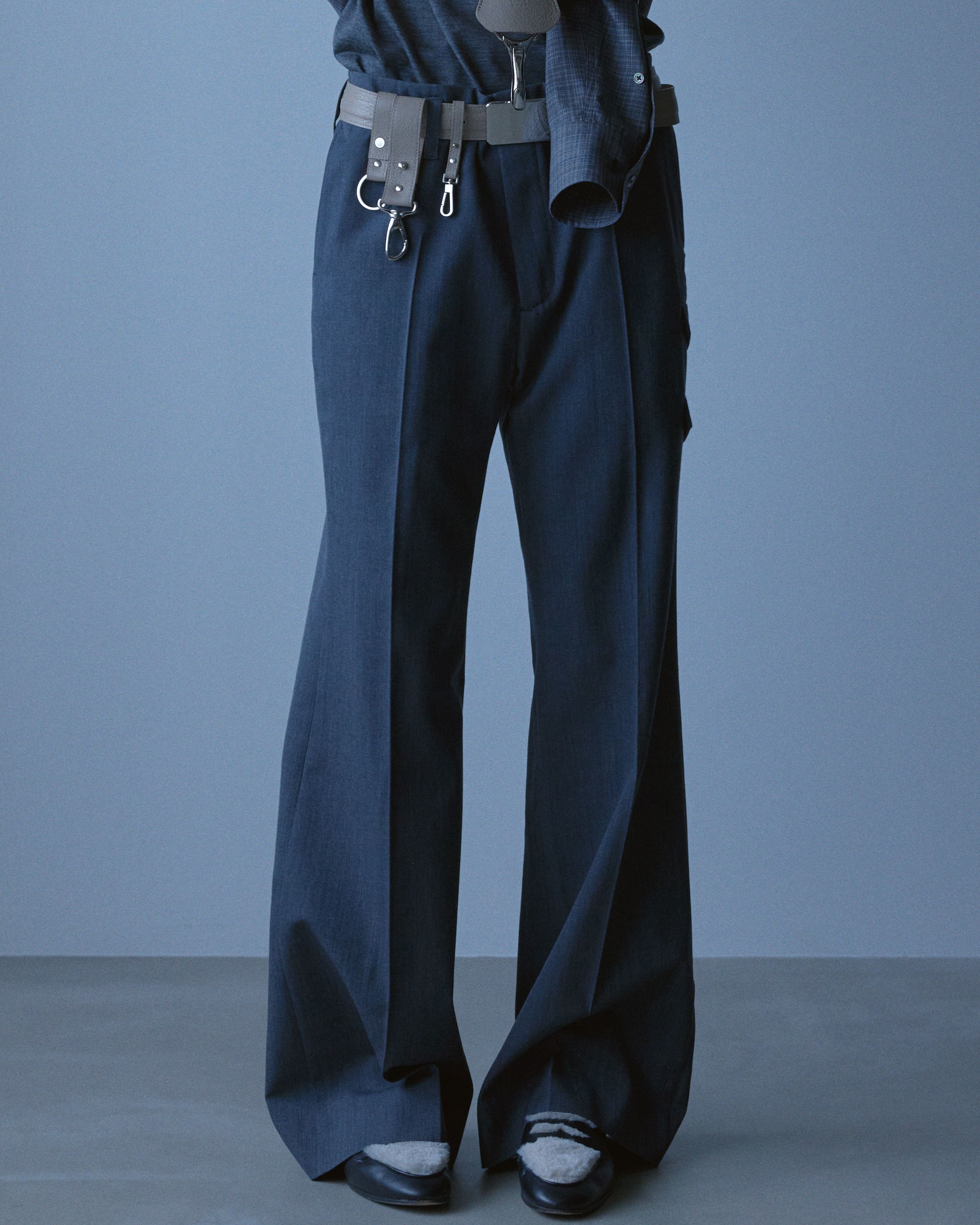 【POINT3倍】【Rich I/リッチアイ】Wide Flare Trousers(Rich I-10-PT-02)5 (バッグ/ショルダー/UNISEX/26AW)|UNIT