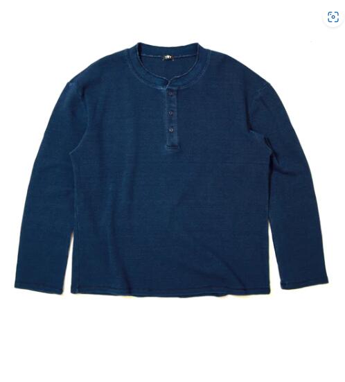 【TMTティーエムティー】 ワッフル編みサーマルL/SL T-shirts（TCSF2302） ／ INDIGO(2色) (TMTスウェットフーディー/CUT AND SEWN/カットソー) 14,058円