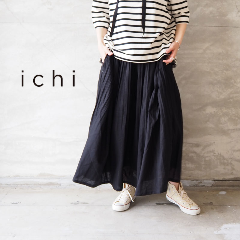 あす楽対応】 ICHI コットン ミモレ丈 スカート M i9tmg.com.br