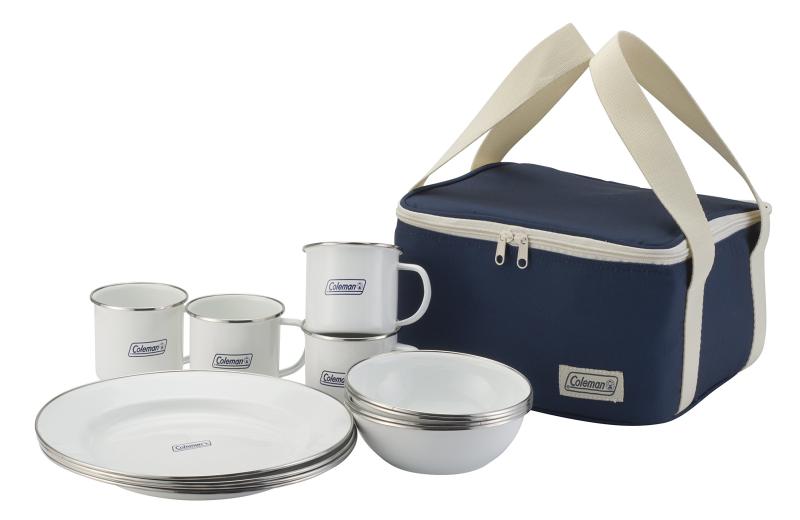 Coleman(コールマン) 食器セット エナメルディッシュウェアセット 4人分 収納ケース付 2000032362|ユナイテッドショップ