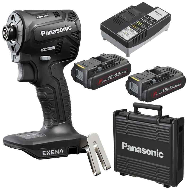 パナソニック(Panasonic) 充電インパクトドライバー EZ1PD1 スタンダードセット 【ONE ATTACH対応】 (18V 3.0Ah電池パック×2個/充電器/プラスチックケース付) EXENA デュアル(14.4V/18V対応) EZ1PD
