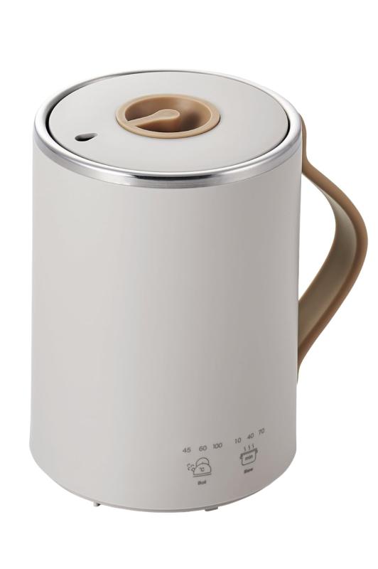 エレコム カップ型灯し火なべ 灯し火湯沸かし 350mL Cook Mug クックマグ 【 湯わかし 寄せ集め 気温調節する タイマー付き添い人 保温 】 吸いもの製造会社 有線テレビ長 1.5m HAC-EP02
