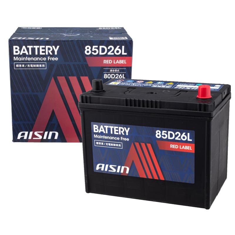 アイシン(AISIN) 車用 バッテリー 85D26L (80D26L) 標準車/充電制御車対応 RED LABEL BTRAZ-9085D26L|ユナイテッドショップ