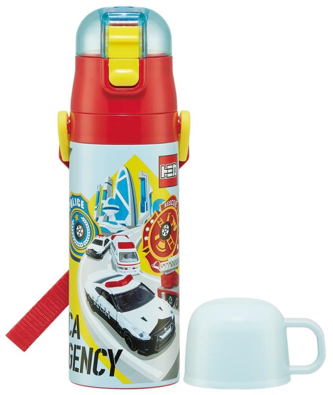 スケーター(Skater) 子供用 ステンレス 水筒 2way 直飲み 470ml コップ飲み 430ml トミカ 23 子供に優しい軽量タイプ 男の子 保温・保冷waterbottle スポーツボトル かわいい キッズ 子供 こども 水瓶 SK