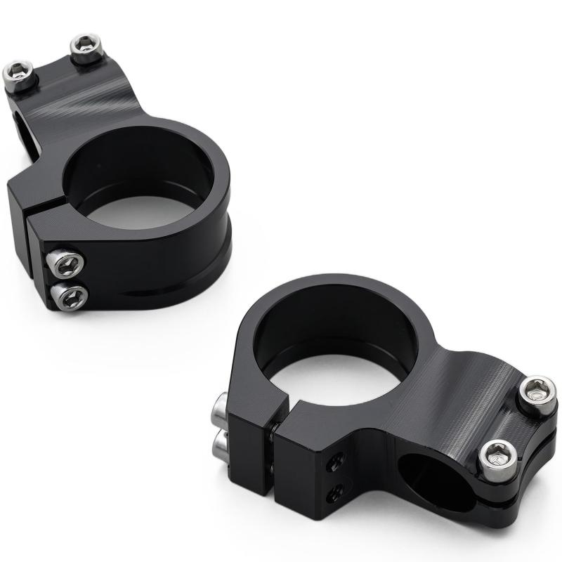 デイトナ(Daytona) 削り出し セパレートハンドル用 クランプ左右セット フォーク径 φ43mm ブラック 69778