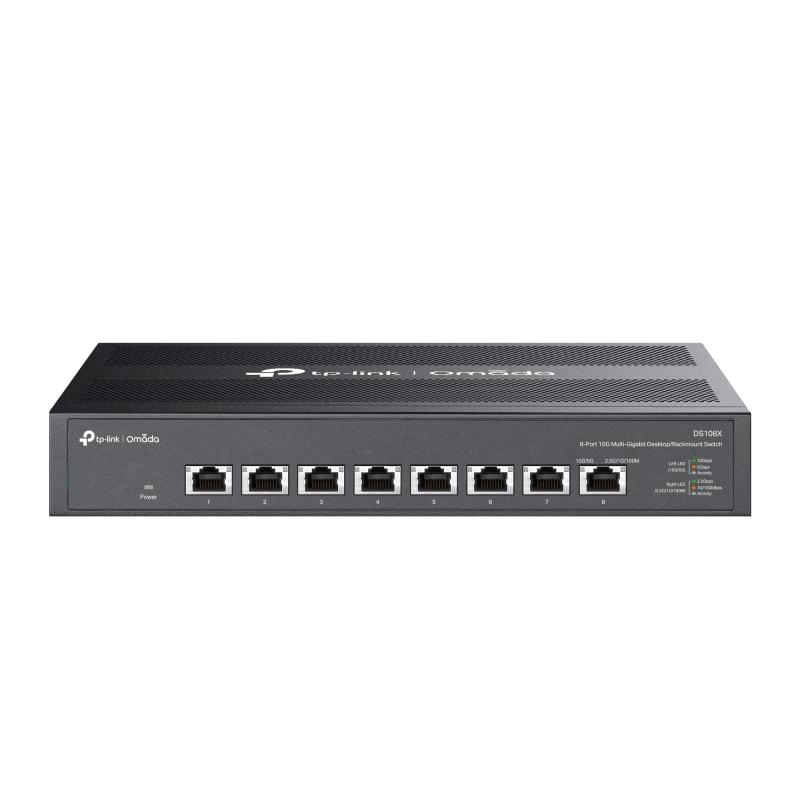 TP-Link ローカルエリアネットワークこしき スイッチングこしき 8界面 全界面10G相応う・マルチギガ相応う 静音気違い受け答え 仕合わせマウント/取り付け両相応う 繋ぎ＆掻きならす 金属元素筺体 とり備える不必要 Omada相応う  DS108X