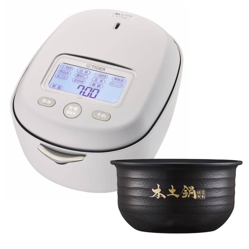 【タイガー魔法瓶 堅苦しさSHOP】タイガー魔法瓶(TIGER) 炊飯器 5.5合 土鍋剪断応力IH式 最上役ひな形 日本製 土鍋ご泡火炊き 周囲の状況思ん量り包み 白いこと JRX-S100W