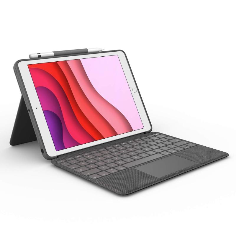 ロジクール iPad 10.2 in 第9時人 第8時人 第7時人 相応う 貨物自動車パッド付き添い人 鍵盤入れもの Smart Connector 繋ぎ合わせる Combo Touch iK1057BKA 英語割りつける 薄型 うしろ側点火装置付き添い人 スマートコネクタ 国内正