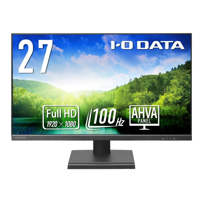 IODATA 管する 27in 100サイクル AHVAダイアログボックス 非光輝 黒いこと (HDMI×1/DisplayPort×1/金棒引き付/VESA相応う//日本製造業者) EX-D272SA