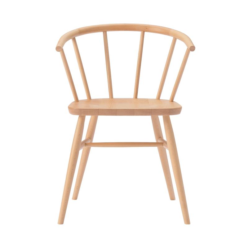 無印良品 ブナ材アームチェア 幅55.5×奥行50.5×高さ73cm 丸脚 12892397|ユナイテッドショップ