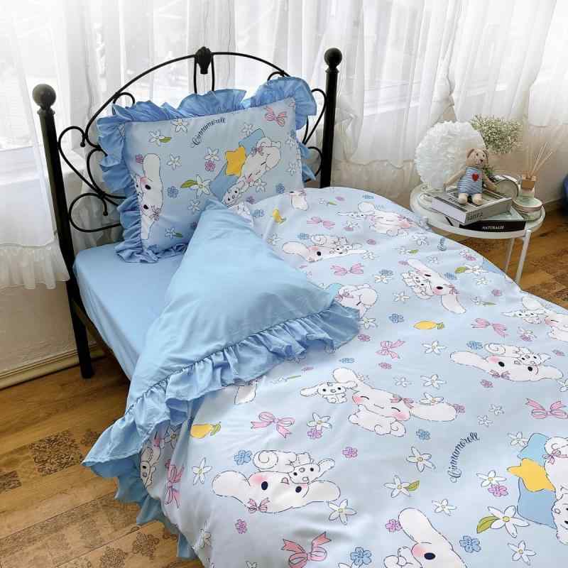サンリオ(SANRIO) シナモロール フリル 布団カバー 3点セット シングル しなもん シナモンくん サンリオ SANRIO キャラクター SS-23-211-61