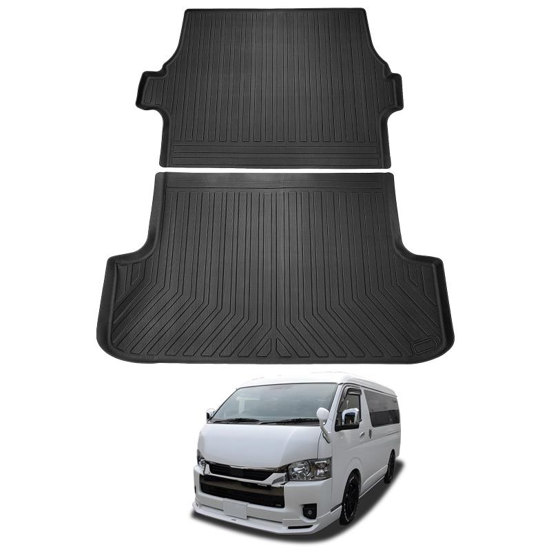 Mixsuper トヨタ ハイエース 200系 ワイドボディ車 専用 ラゲッジマット トランクマット 立体構造 カーゴマット ラゲージトレイ 車種専用設計 防水性 耐摩擦 耐汚れ 耐候性 難燃性 内装パーツ T|ユナイテッドショップ