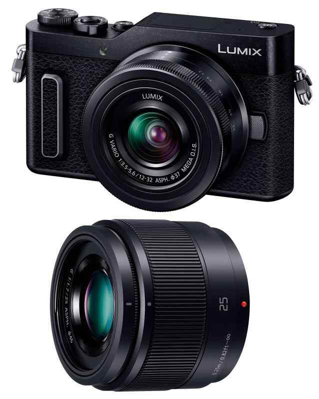Panasonic ミラーレス一眼カメラ ルミックス GF10 ダブルレンズキット 標準ズームレンズ/単焦点レンズ付属 ブラック DC-GF10W-K｜ユナイテッドショップ