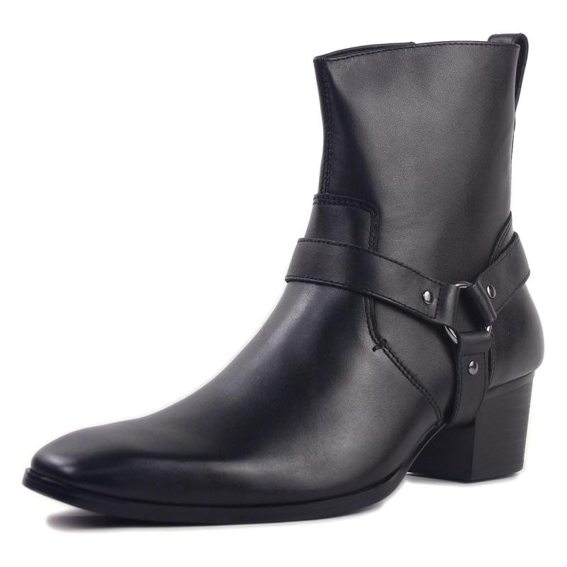 [OSSTONE] ブーツ メンズ US サイズ: Men 9.5(M) US 43.5EU カラー: ベルト付きブラックOZ-JY002-black-belt-9.5｜ユナイテッドショップ