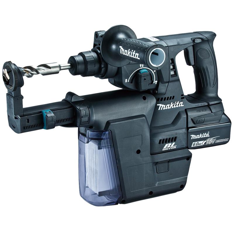 マキタ 充電式ハンマドリル18V 24mm/ハツリ可 SDS+ 集じんシステム・バッテリ充電器付 黒 HR244DGXVB｜ユナイテッドショップ