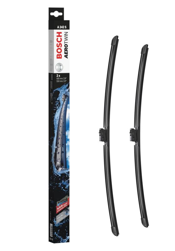 BOSCH(ボッシュ) 輸入車用 フラットワイパーブレード エアロツイン車種専用 600/550mm A242S｜ユナイテッドショップ