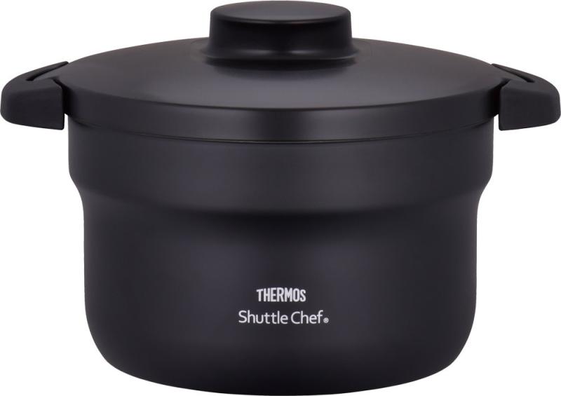 サーモス 真空保温調理器 シャトルシェフ 2.8L (3~5人用) ブラック 【調理鍋ふっ素コーティング加工】 KBJ-3000 BK|ユナイテッドショップ