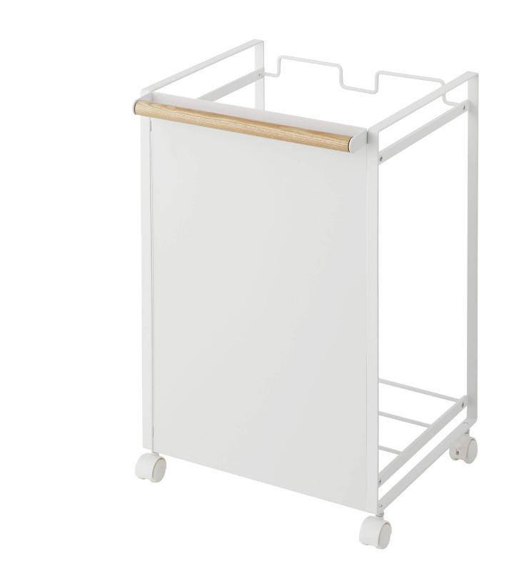 山崎実業(Yamazaki) 目隠し分別ダストワゴン 2分別 ホワイト 約36X34.5X55cm(キャスター含む) トスカ tosca ゴミ箱 4779｜ユナイテッドショップ