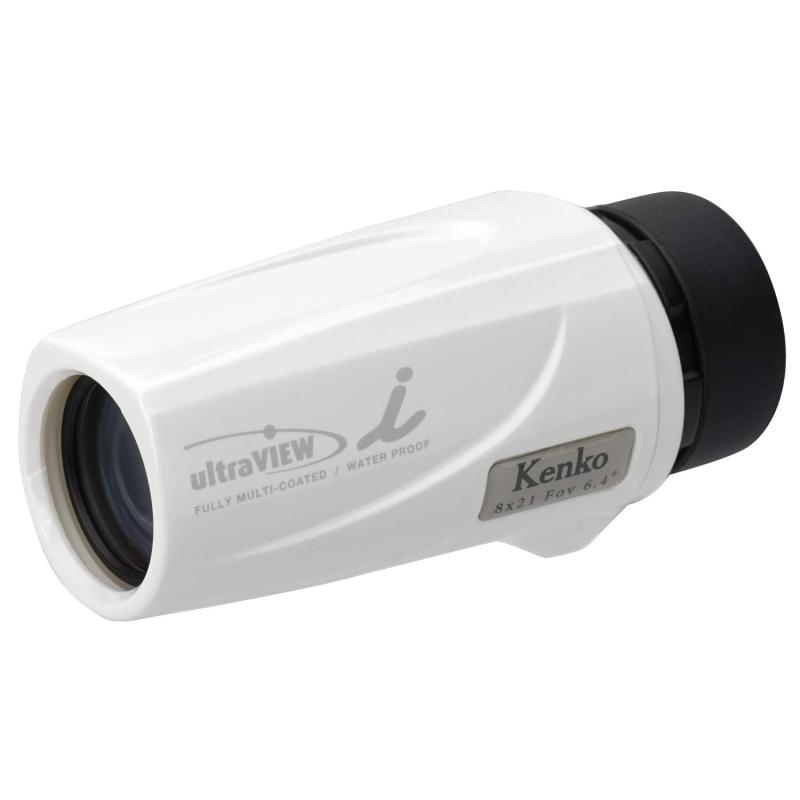 Kenko 単眼鏡 ウルトラビューI 8&times;21FMC 8倍 21mm口径 完全防水 フルマルチコーティング ホワイト 230008｜ユナイテッドショップ