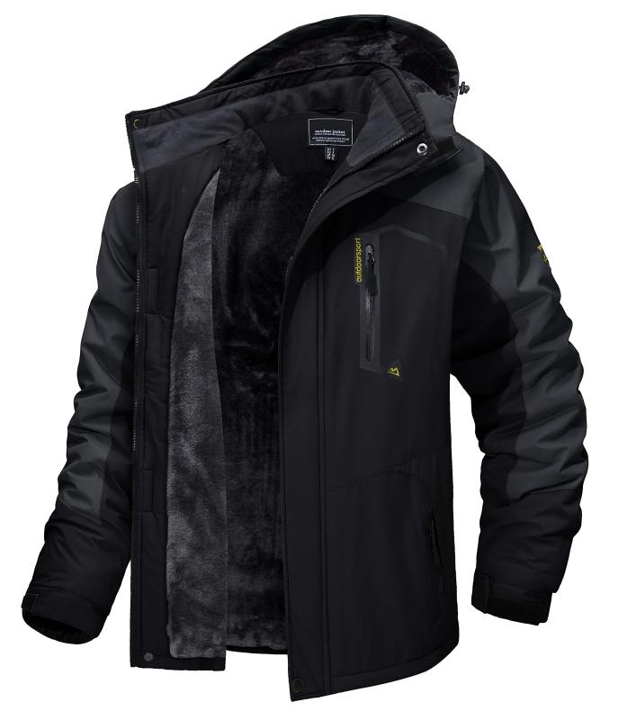 [TACVASEN] アノラック ウンテンジャケット バイク コート 釣り 保温ウエア 裏起毛 防寒 メンズ 登山服 フリース バイク用 フード付 カーボングレー M｜ユナイテッドショップ