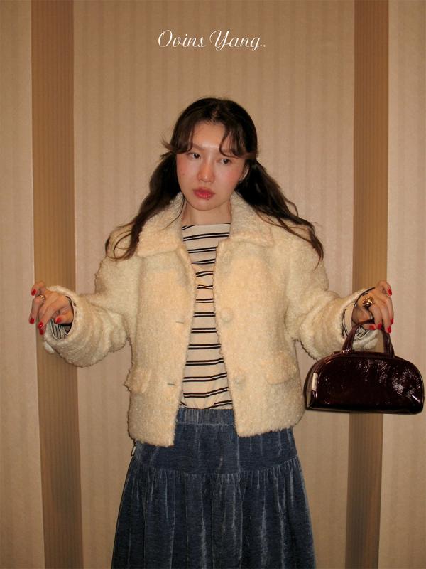 コート レディース ショート丈 ウール 羊毛 高級感 秋冬 防寒 アウター ジャケット シンプル 無地 上品 カジュアル 大人可愛い 通勤通学|ユナイテッドショップ