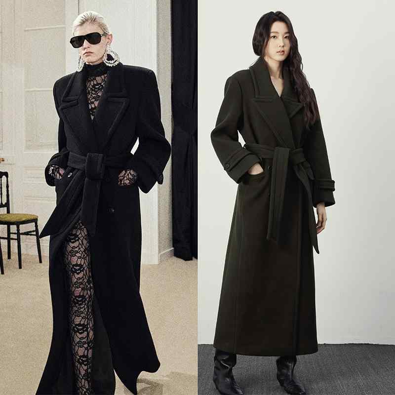 ウールコート レディース 秋冬 ロングコート カシミヤ混 ベルト付き オーバーサイズ 無地 防寒 高級感 きれいめ カジュアル アウター｜ユナイテッドショップ