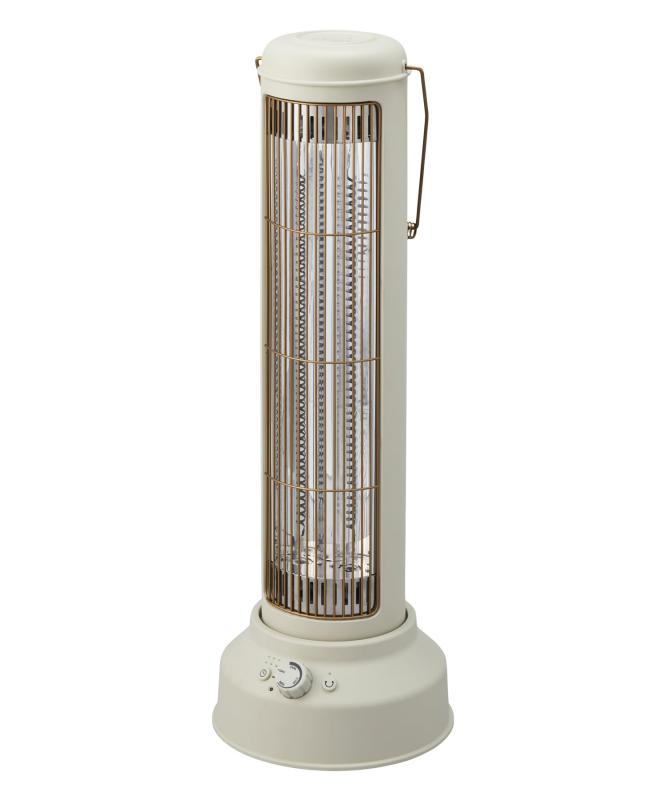 BRUNO ブルーノ カーボンヒーター 電気ヒーター タワー型 スリム 無段階調節 500W～1000W 首振り 強弱切替 静音 速暖 タイマー 自動オフ 転倒オフ 安全設計 NostalStovewide グレージュ BOE077-GRG｜ユナイテッドショップ