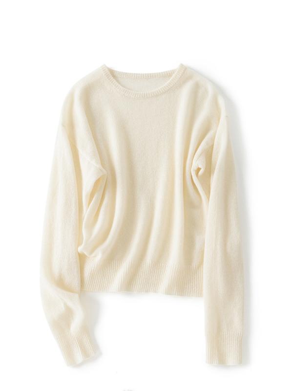 ニット レディース セーター カシミヤ100% カシミヤニット クルーネック ラウンドネック プルオーバー 長袖 柔らかい 暖かい 保温性 ゆったり 体型カバー 上品 カジュアル 無地 シンプル 秋冬｜ユナイテッドショップ 13,348円