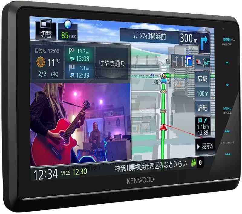 ケンウッド カーナビ 彩速 8インチ MDV-S809F フローティングモデル ハイコストパフォーマンスモデル デジタルルームミラー型ドライブレコーダーと連携可能 ブラック KENWOOD｜ユナイテッドショップ