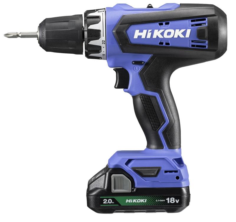 HiKOKI(ハイコーキ) 18V コードレス ドライバドリル チャック 1.5~13mm 22段クラッチ 2.0Ah 蓄電池&times;1個 充電器 ケース付 FDS18DF(BG)｜ユナイテッドショップ