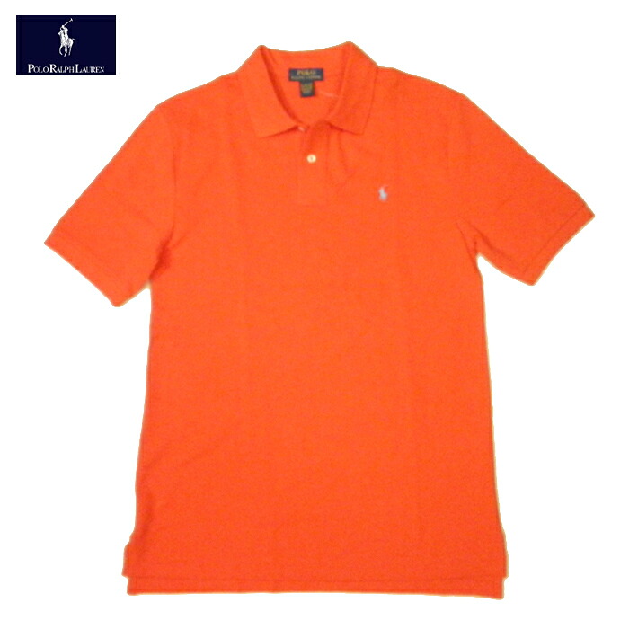 ラルフローレン ボーイズ ポロシャツ 半袖 RALPH LAUREN BOYS ポニーロゴワンポイント オレンジ キッズ Boy's XLサイズ メンズMサイズ相当 メール便等POST投函送料無料