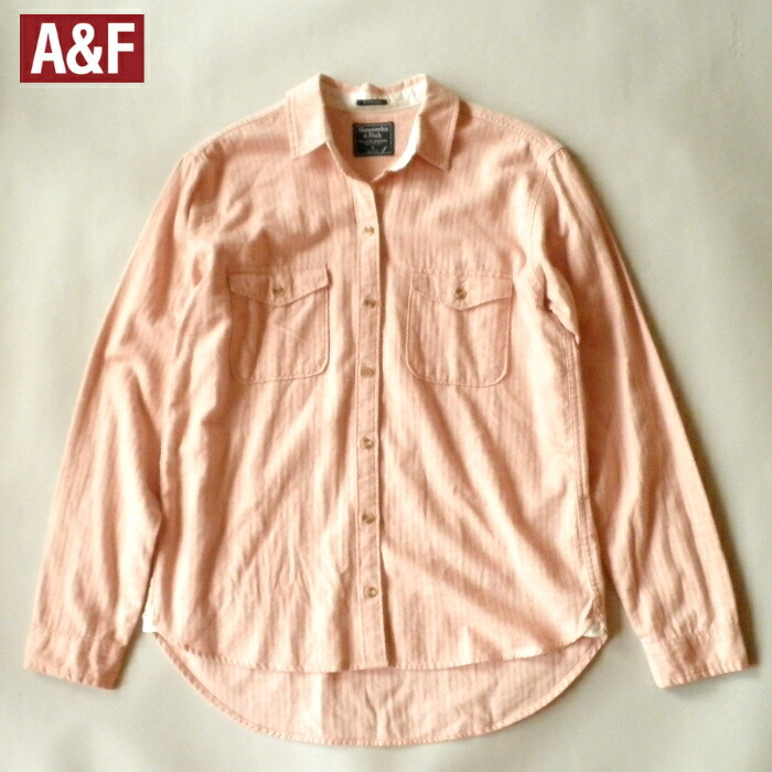 開店祝い 楽天市場 アバクロ レディース ネルシャツ ヘリンボーンフランネル Abercrombie Fitch 長袖 アバクロンビー ロゴパッチ コットン コーラルピンク レディースsサイズ 送料無料 送料込み ｕｎｉｔｅｄ ｓｔｙｌｅ 値引きする Advance Com Ec